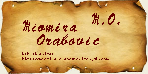 Miomira Orabović vizit kartica